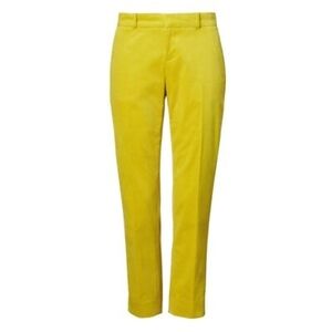 Banana Republic Avery Corduroy High Rise Straight Leg Ankle Pants Lime Women's 6